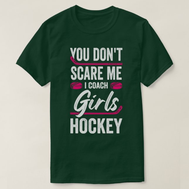Funny Girls Ice Hockey Coach Gift T Shirt (Design framsida)