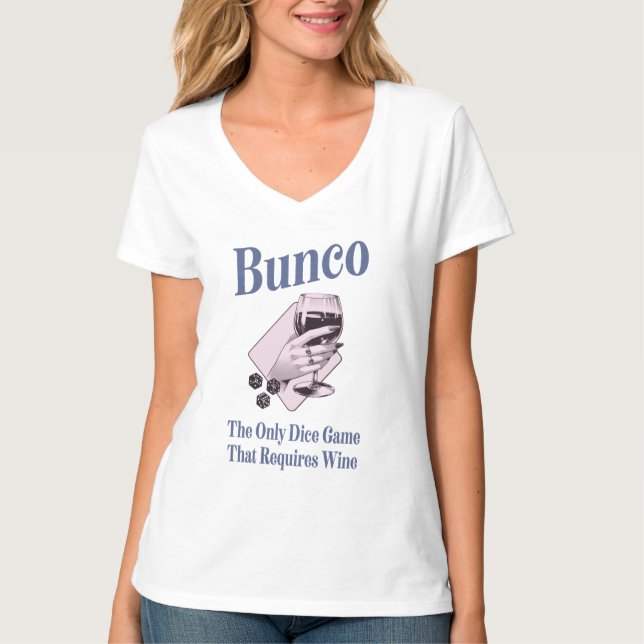 Funny Girls Night Out Vin Bunco T Shirt (Framsida)