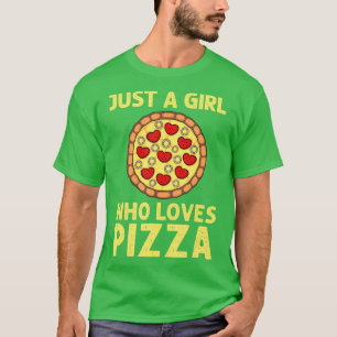 Funny Girls Pizza Älskare Gift Women Kids Coola Pi T Shirt