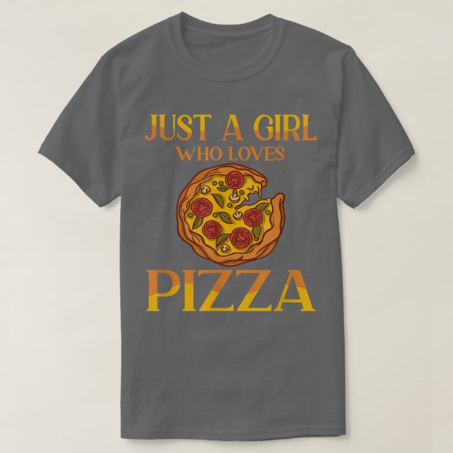 Funny Girls Pizza Älskare Gift Women Kids Coola Pi T Shirt (Design framsida)