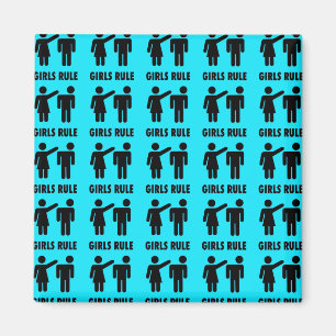 Funny Girls Regel Teal Turcos Blue Girl Power Magnet