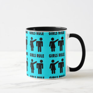 Funny Girls Regel Teal Turcos Blue Girl Power Mugg