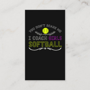 Funny Girls Softball Coach Visitkort