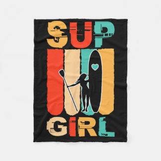 Funny Girls Sup Stand Up Paddling Surfer Surfing W Fleecefilt