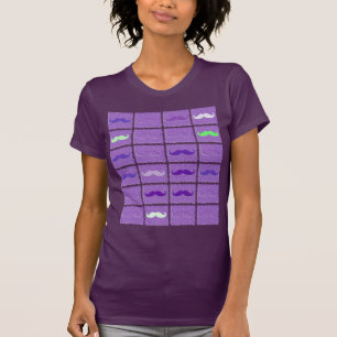 Funny Girly Lila Mustacher Tee