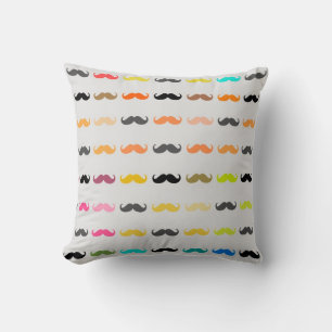 Funny Girly Mustache Kudde