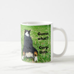 Funny Gissa vad Corgi Butt Kaffemugg