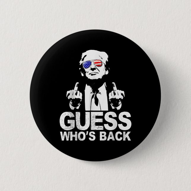 Funny gissa Whos Bakpresident Donald Trump Knapp (Framsida)