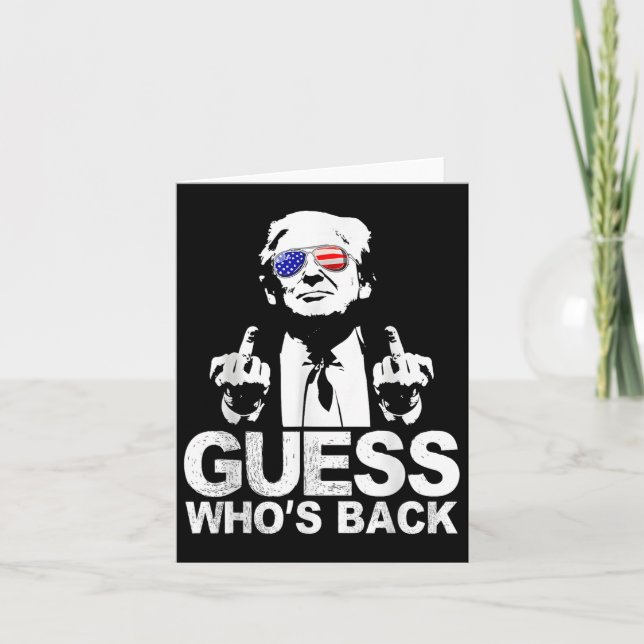 Funny gissa Whos Bakpresident Donald Trump Kort (Framsida)