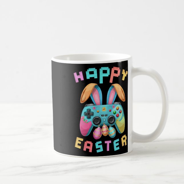 Funny Glad påsk Bunny Gaming Controller Gamer B Kaffemugg (Höger)