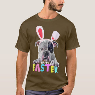 Funny Glad påsk English Bulldog Bunny Djurälskare T Shirt