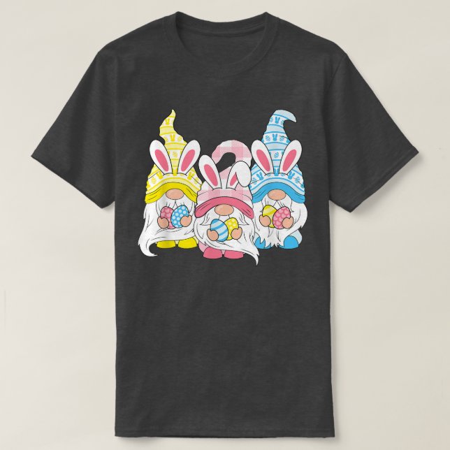 Funny Glad påsk Gnomes Påskägg Bunny Gnome  T Shirt (Design framsida)