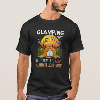 Funny Glamping Definition Glamper Camping Campers T Shirt