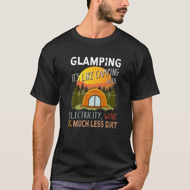 Funny Glamping Definition Glamper Camping Campers T Shirt (Framsida)