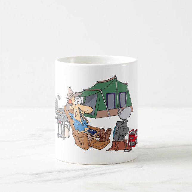 Funny Glamping Tecknad Luxury Camping Kaffemugg (Skapare uppladdad)
