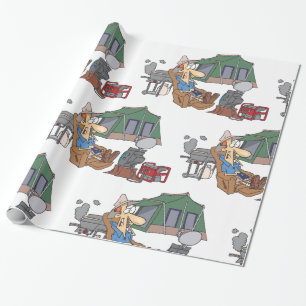 Funny Glamping Tecknad Luxury Camping Presentpapper