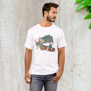 Funny Glamping Tecknad Luxury Camping T Shirt