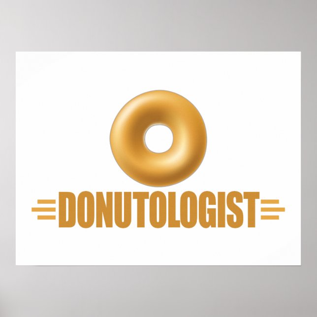 Funny Glazed Donut Älskare Poster (Framsidan)