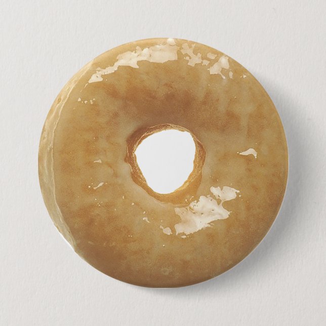 Funny Glazed Donut Doughnut Button Knapp (Framsida)