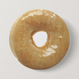 Funny Glazed Donut Doughnut Button Knapp
