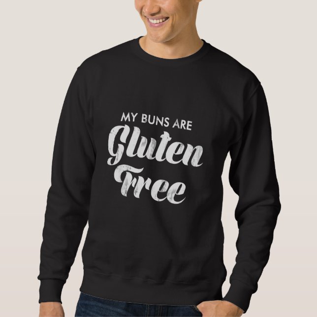 Funny Gluten Free Lång Ärmad Tröja (Framsida)