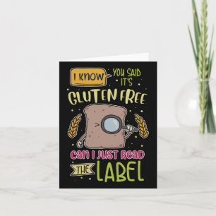 Funny Gluten Free Lifestyle Celiac Disease Kort