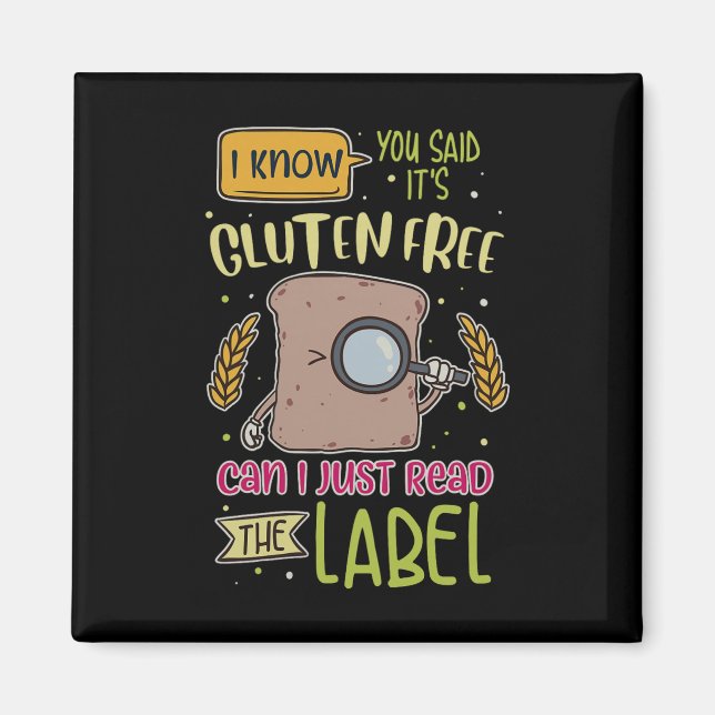 Funny Gluten Free Lifestyle Celiac Disease Magnet (Framsidan)