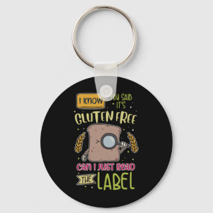 Funny Gluten Free Lifestyle Celiac Disease Nyckelring