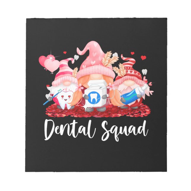 Funny Gnome Dental Squad Leprechaun Dentist Anteckningsblock (Framsida)