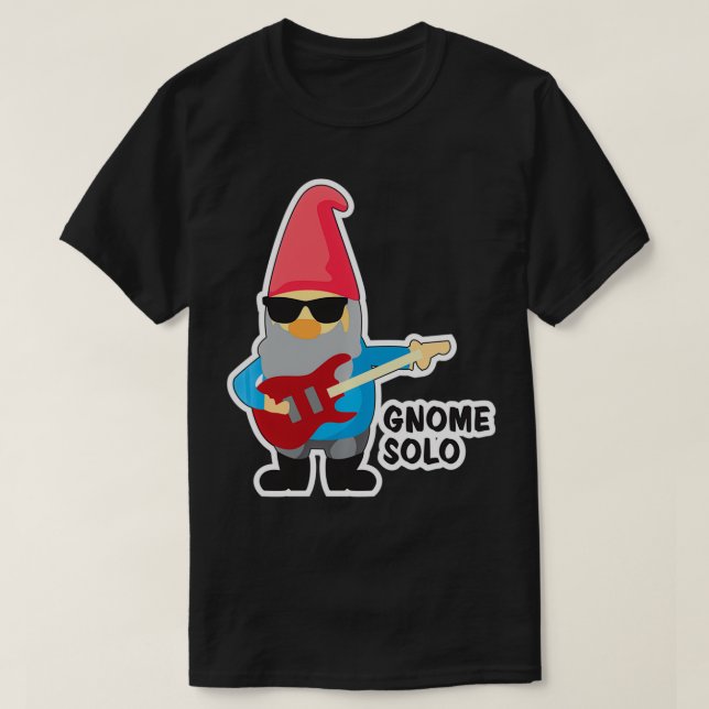 Funny Gnome Guitarist Rock N Roll Music Band Kids  T Shirt (Design framsida)