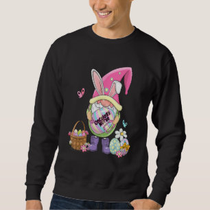Funny Gnome Holding Påskägg Oncology Nurse Bun Lång Ärmad Tröja