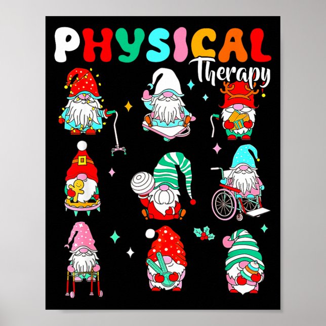 Funny Gnome Physical Therapy Pt Physical Therast C Poster (Framsidan)