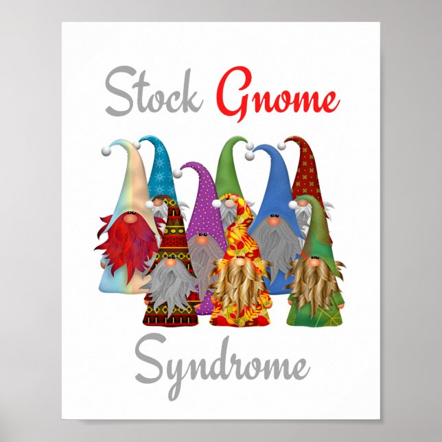 Funny Gnome Poster Lagrar Gnome Syndrome Matte (Framsidan)