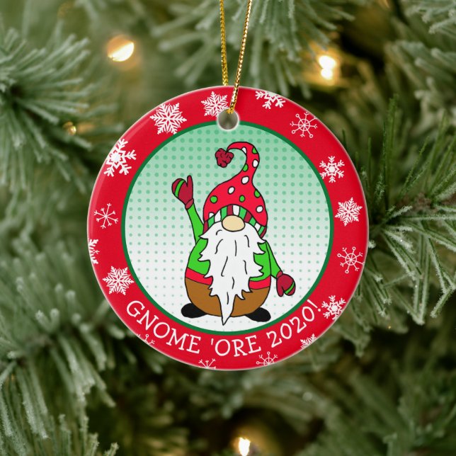 Funny Gnome Pun-jul Julgransprydnad Keramik (Träd)