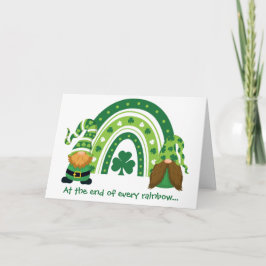 Funny Gnome Rainbow St patrick's day Kort