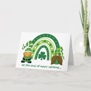 Funny Gnome Rainbow St patrick's day Kort