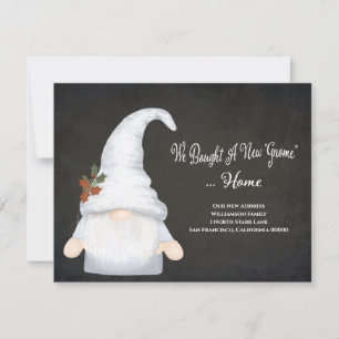 Funny Gnome Vi har flyttat Ny adress Flytta för He Meddelande