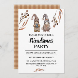 Funny Gnomes Friendsmas jul Party Inbjudningar