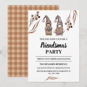 Funny Gnomes Friendsmas jul Party Inbjudningar