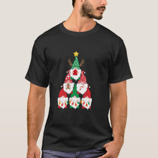 Funny Gnomes Julgran Reindeer Julafton Gnomies T Shirt