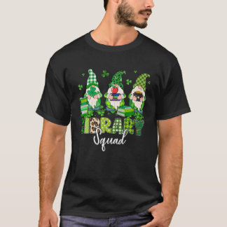 Funny Gnomes Leopard Shamrock Bibliotek Squad St P T Shirt