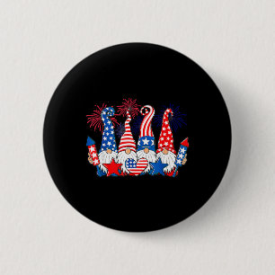 Funny Gnomes Patriotic American Flagga Cute Gnomes Knapp
