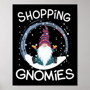 Funny Gnomes Shopping Gnomies Costume jul Gi Poster