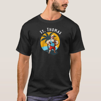 Funny Gnomes St Thomas Retro Buff Gnome Birthday V T Shirt