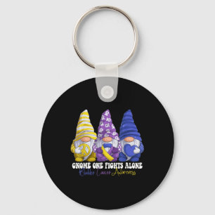 Funny Gnomies Bladder Cancer Awareness Month Purpl Nyckelring