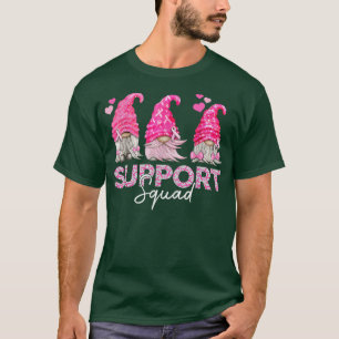 Funny Gnomies Support Squad Breast Cancer Awarenes T Shirt