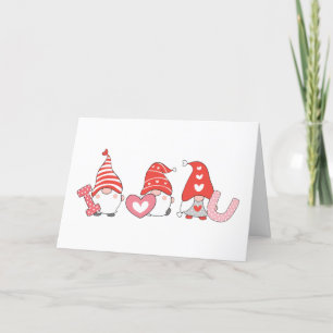 Funny Gnomies Valentine Day Card Helgkort