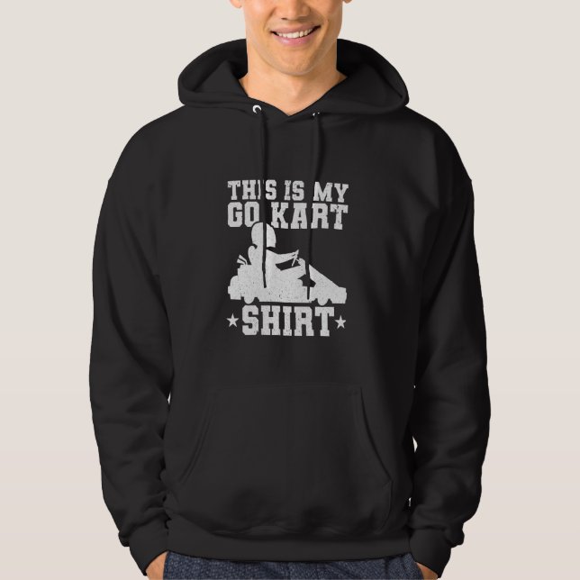 Funny Go Kart Tävla - Tävling Car Kart Racer Hoodie (Framsida)