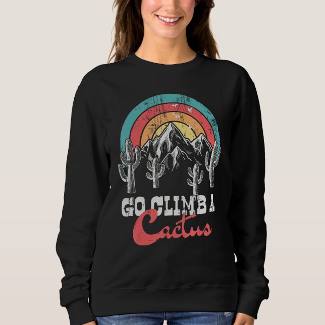 Funny Go klättb A Cactus T Shirt (Framsida)