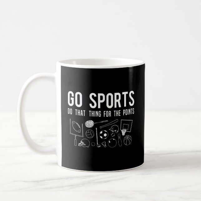Funny Go Sports Hoodie Sport Hooded Pullover Ap Kaffemugg (Vänster)